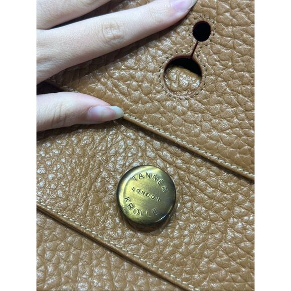 Vintage Tanner Krolle London 100% Leather Shoulder Handbag - Picture 3 of 6